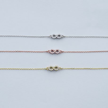 B072 - Double Faced Infinity Design Bracelet Size 2 - Image 2