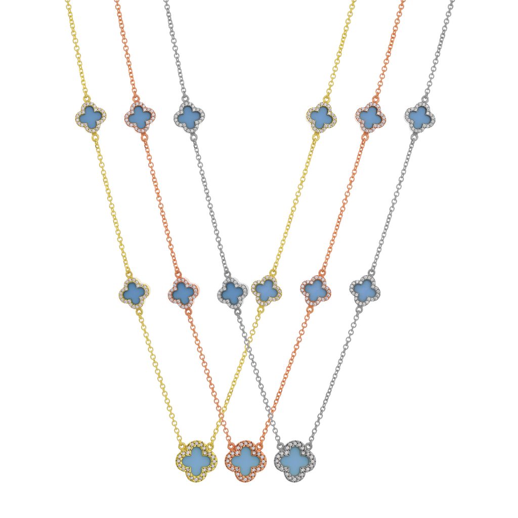 Double-faced design necklace, hand-finished