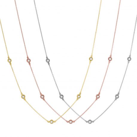 N213 - Necklace With Zirgonian Stones - Image 2